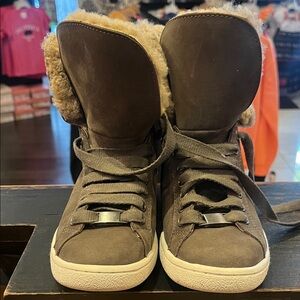 Brown High-Top Kids Shoes